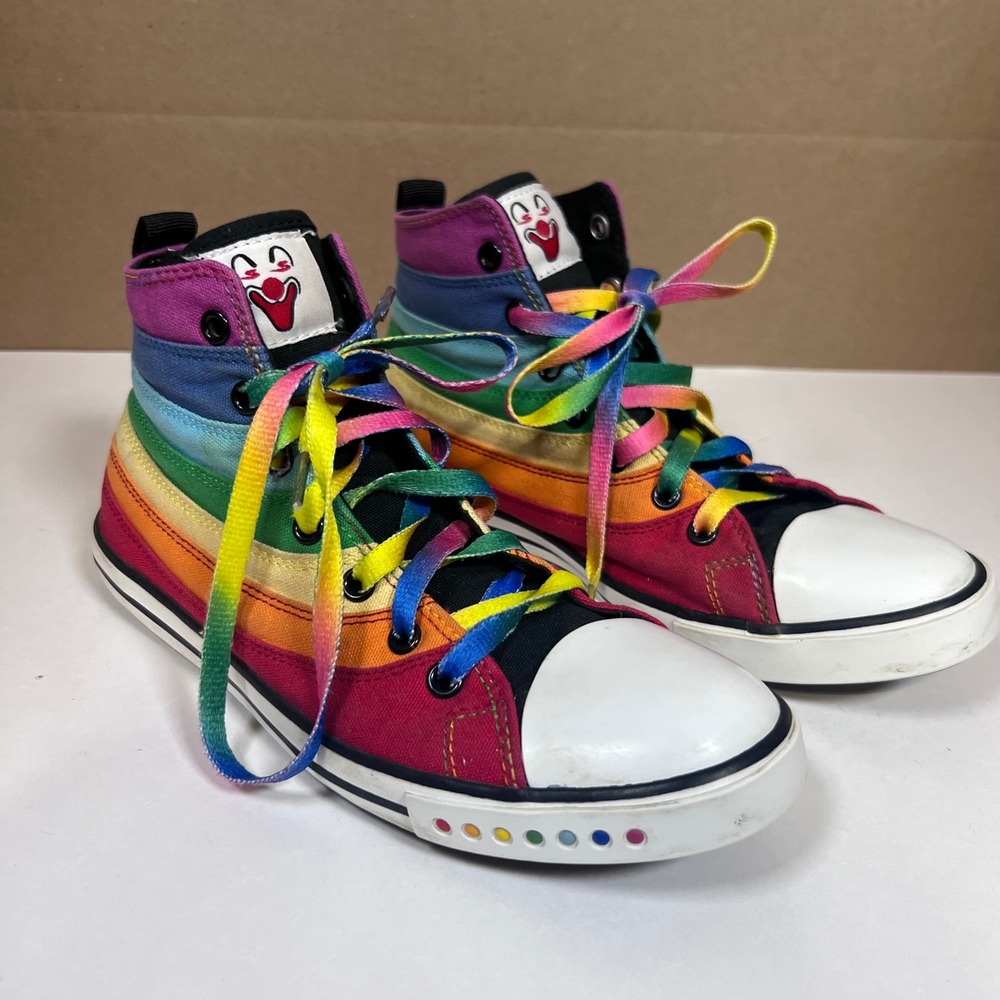 Rainbow Stripe High Top Sneakers US Mens 6 Womens 8 EU 39 Pride Festival